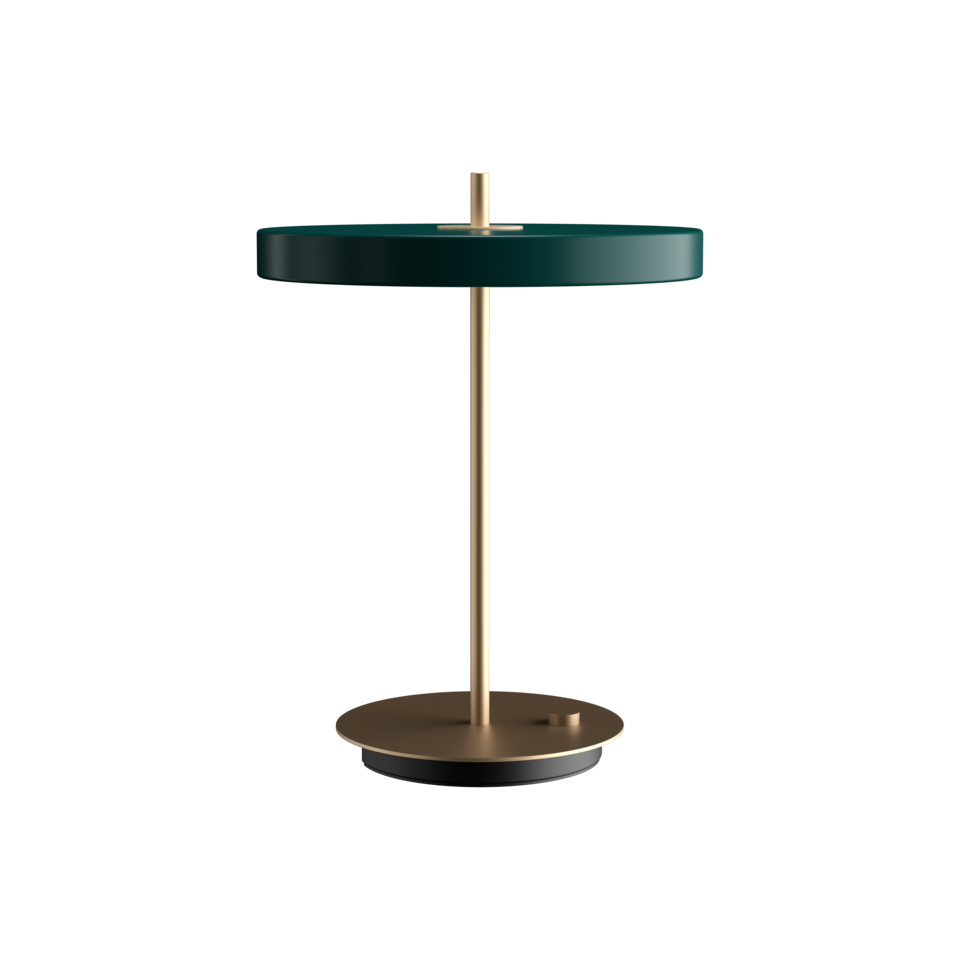 Asteria Table bordlampe, grøn og messing • UMAGE
