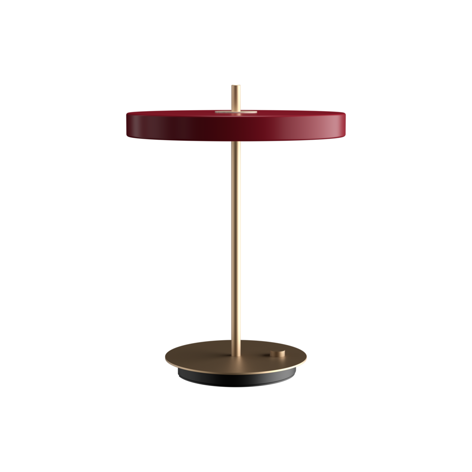 Asteria Table bordlampe, rød og messing • UMAGE