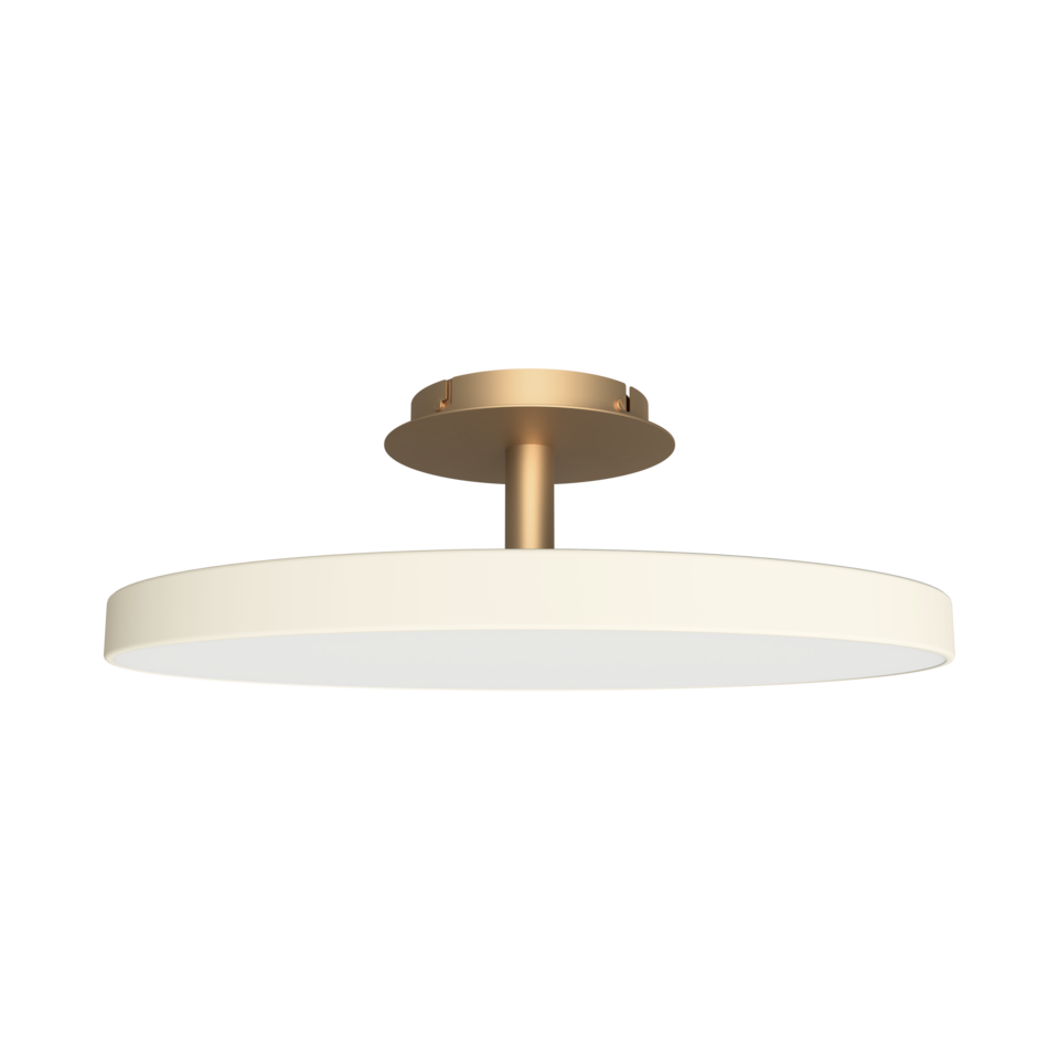 Asteria Up loftlampe, hvid og messing • UMAGE