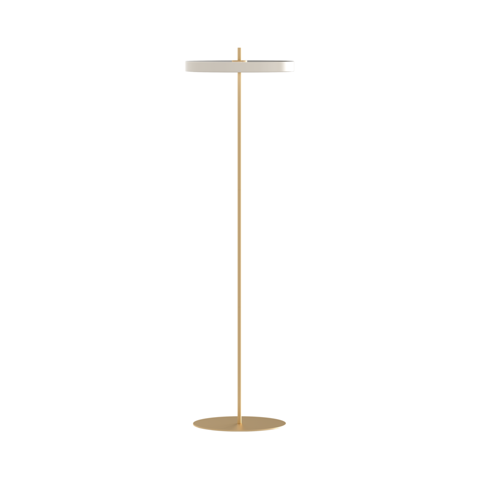 Asteria Floor gulvlampe, hvid og messing • UMAGE