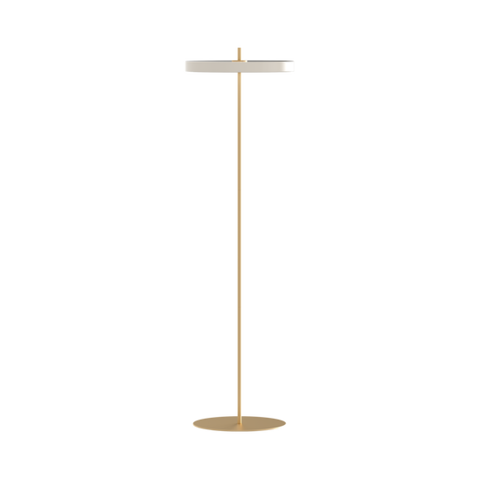 Asteria Floor gulvlampe, hvid og messing • UMAGE