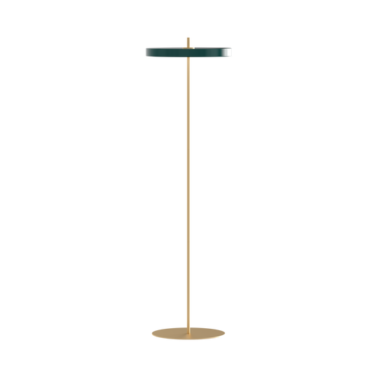 Asteria Floor gulvlampe, grøn og messing • UMAGE