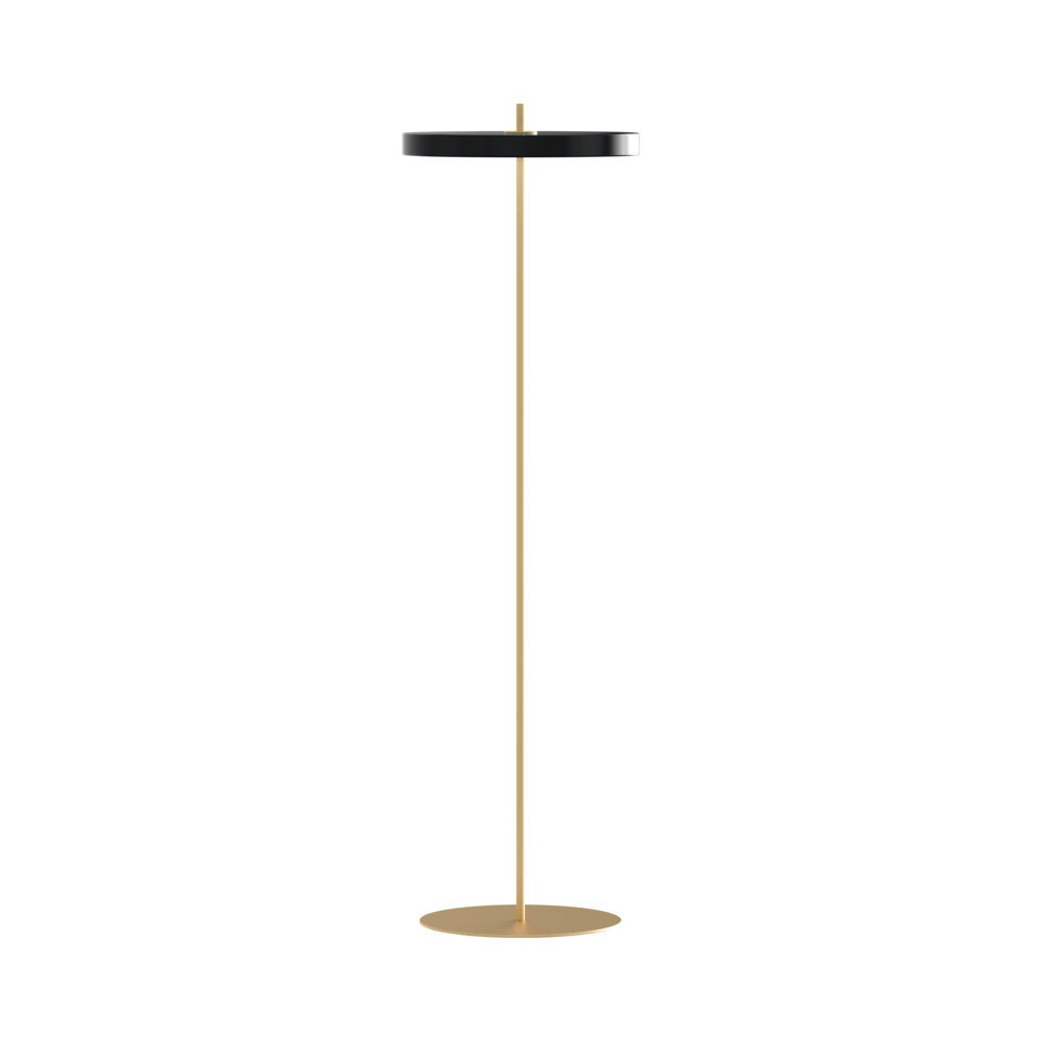Asteria Floor gulvlampe, sort og messing • UMAGE