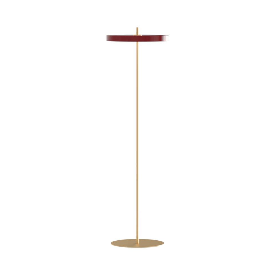 Asteria Floor gulvlampe, rød og messing • UMAGE