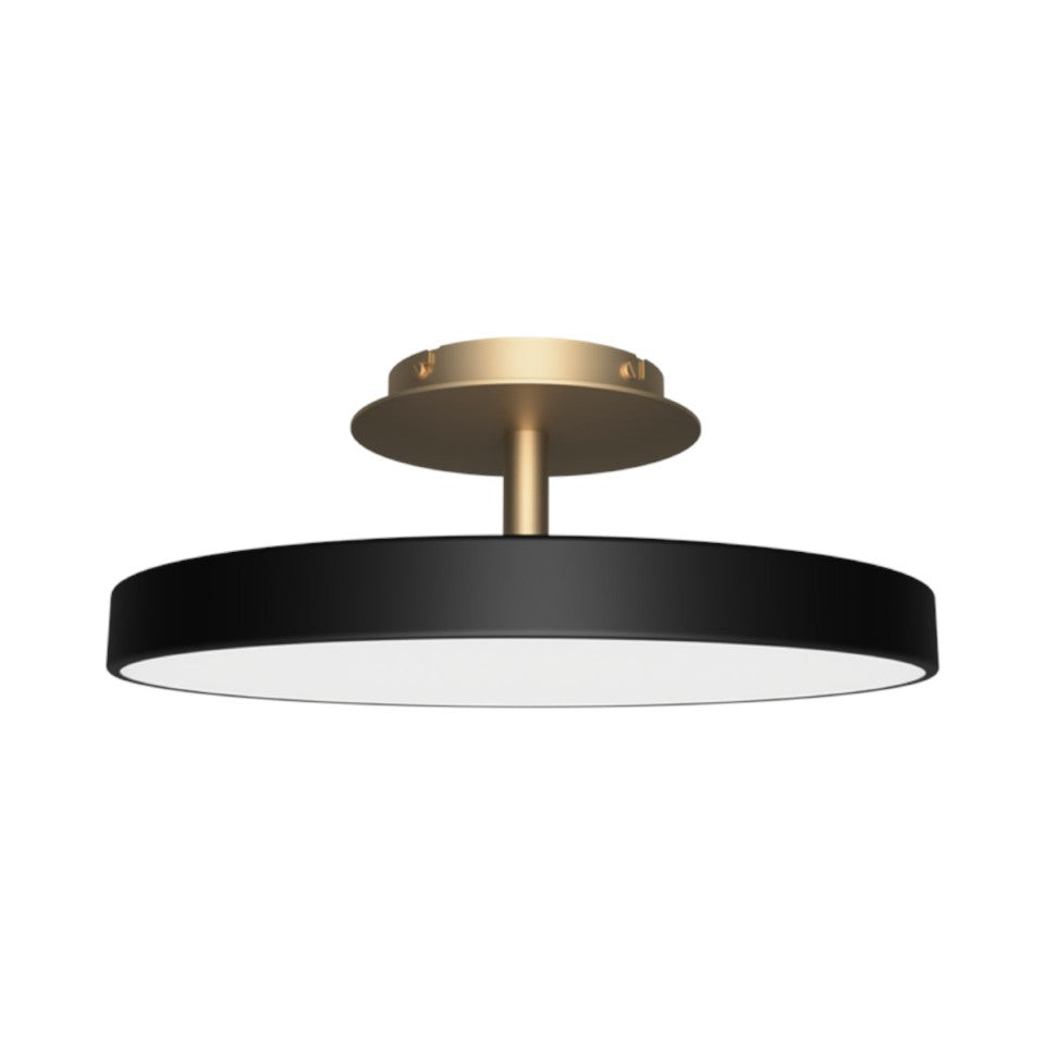 Asteria Up loftlampe, sort og messing • UMAGE