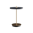 Asteria Move portable bordlampe, grå og messing • UMAGE
