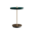 Asteria Move portable bordlampe, grøn og messing • UMAGE