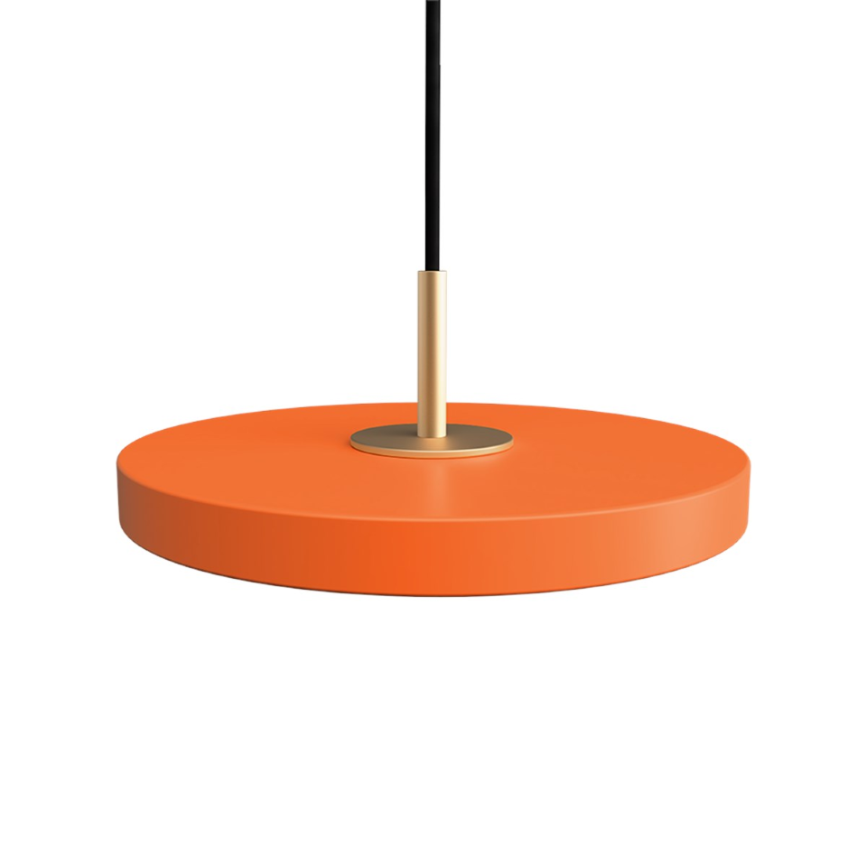 Asteria pendel, orange og messing • UMAGE