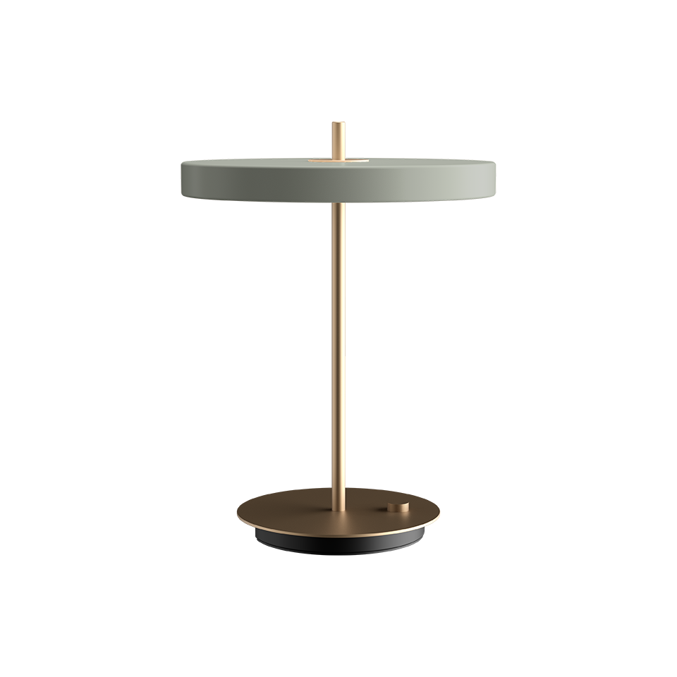 Asteria Table bordlampe, oliven og messing • UMAGE