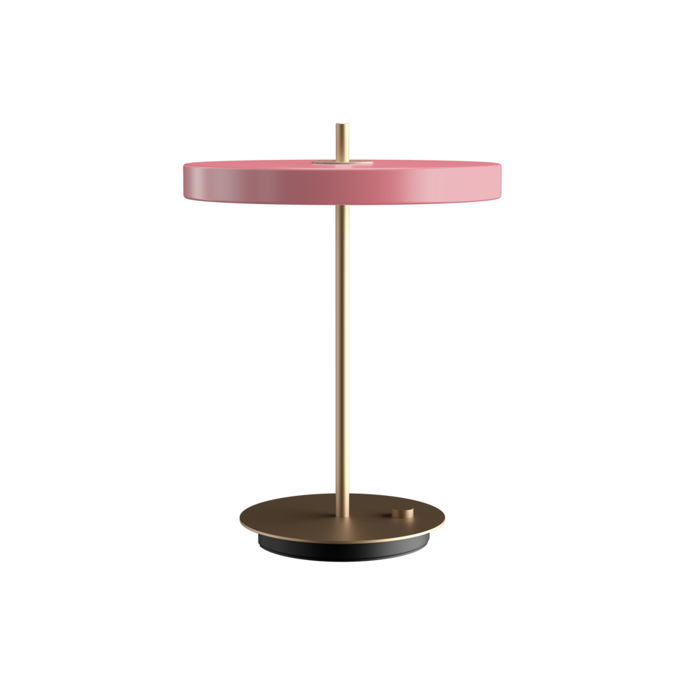Asteria Table bordlampe, rose og messing • UMAGE