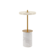 Asteria Move Mini, portable bordlampe, hvid marmor • UMAGE