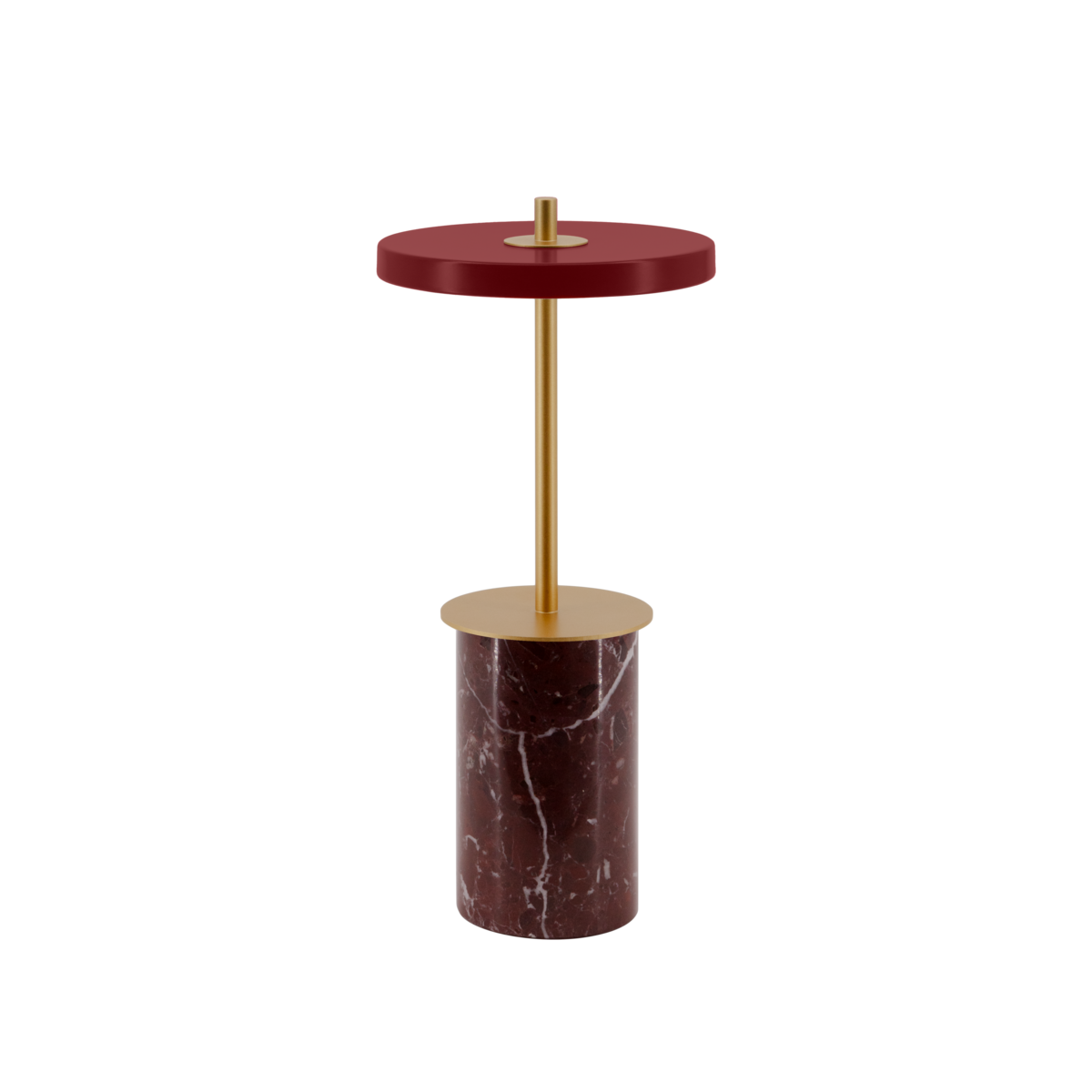 Asteria Move Mini, portable bordlampe, rød marmor • UMAGE