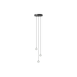 Rosette Mini Cluster 3, loftroset med ledning og fatning 3 x G4, sort • UMAGE