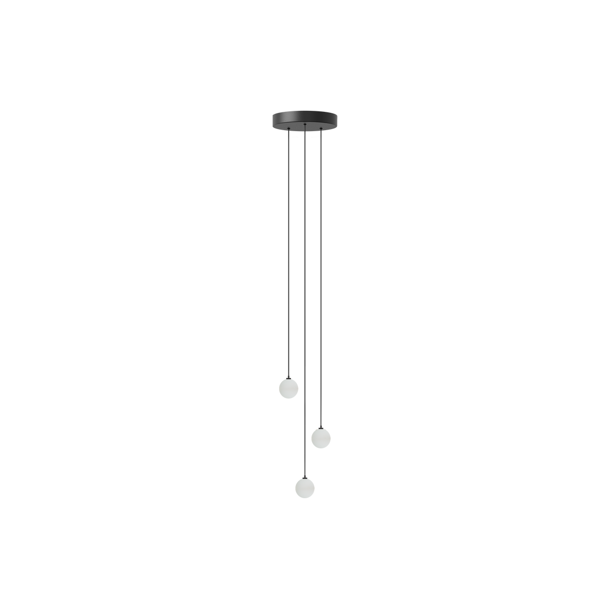 Rosette Mini Cluster 3, loftroset med ledning og fatning 3 x G4, sort • UMAGE - Copenhagenhomedesign