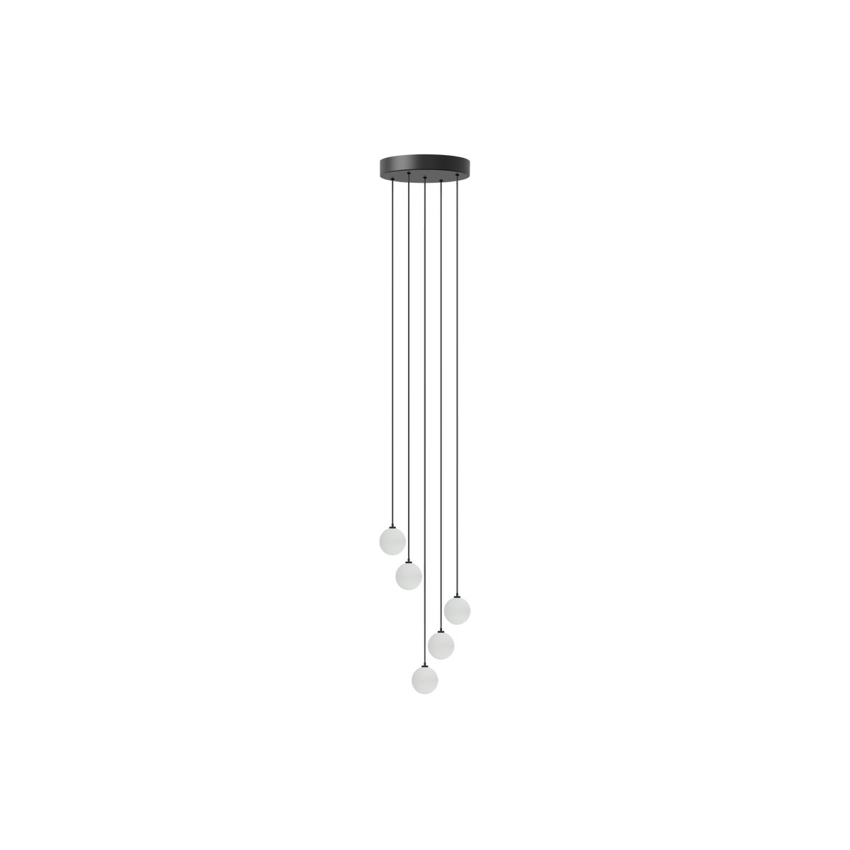 Rosette Mini Cluster 5, loftroset med ledning og fatning 5 x G4, sort • UMAGE - Copenhagenhomedesign