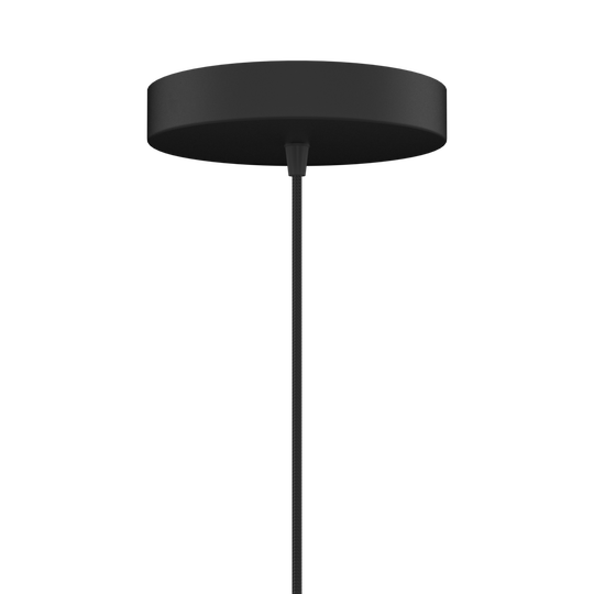 Rosette loftroset med ledning og fatning E27, sort • UMAGE