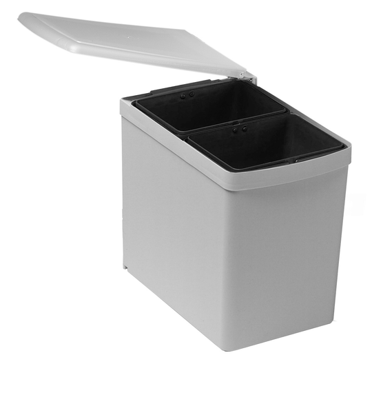 Fuldautomatisk affaldssystem i plast på 2 x 7,5 liter