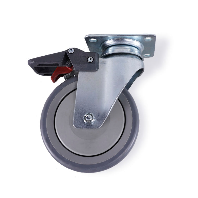 Møbelhjul: Hamborg - møbelhjul i Ø125 mm. med bremse
