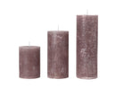 Rustic candle bloklys, diameter 10 cm - ROUGE • Cozy living