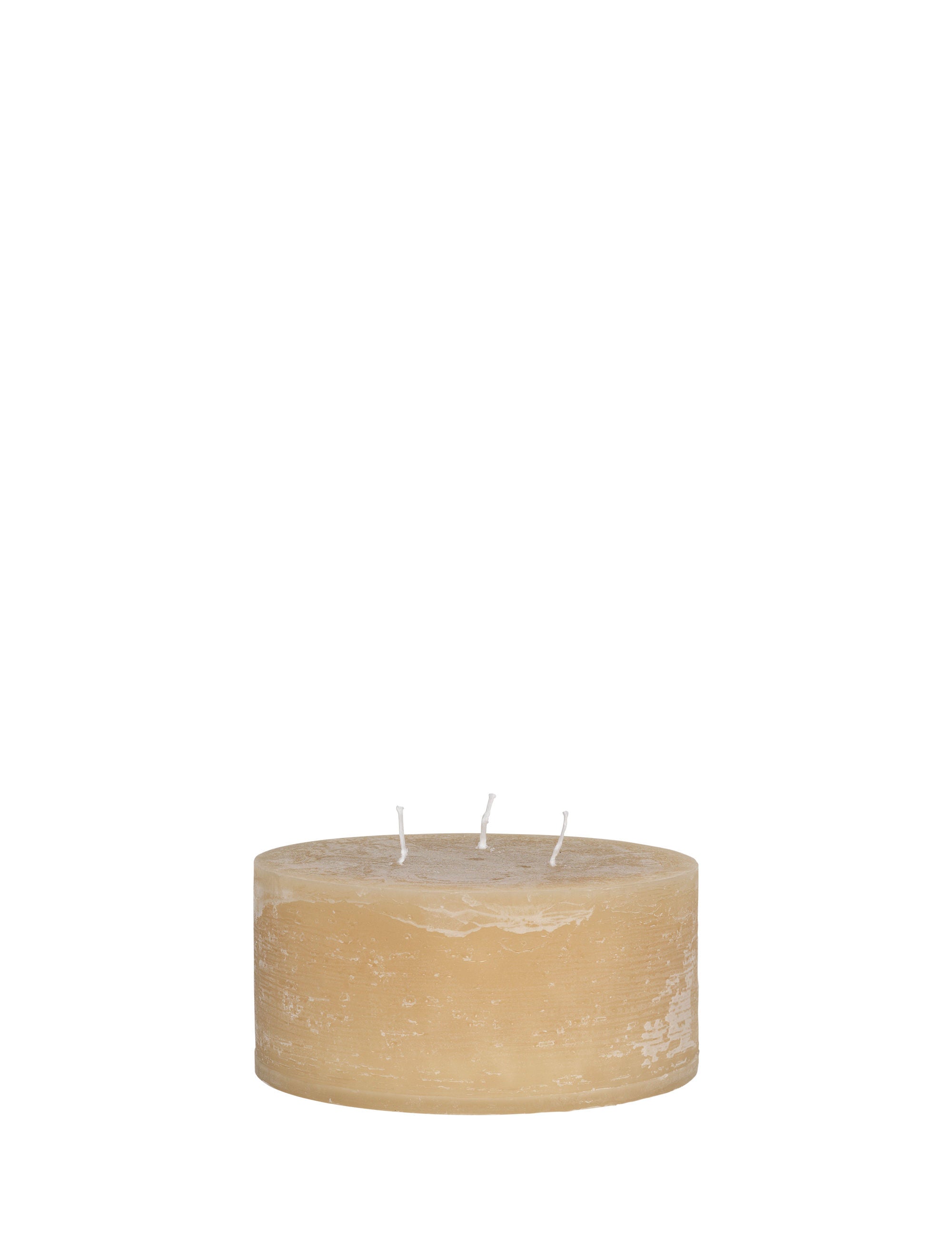 Rustic candle bloklys, 15 x 7 cm - SOFT HONEY • Cozy living