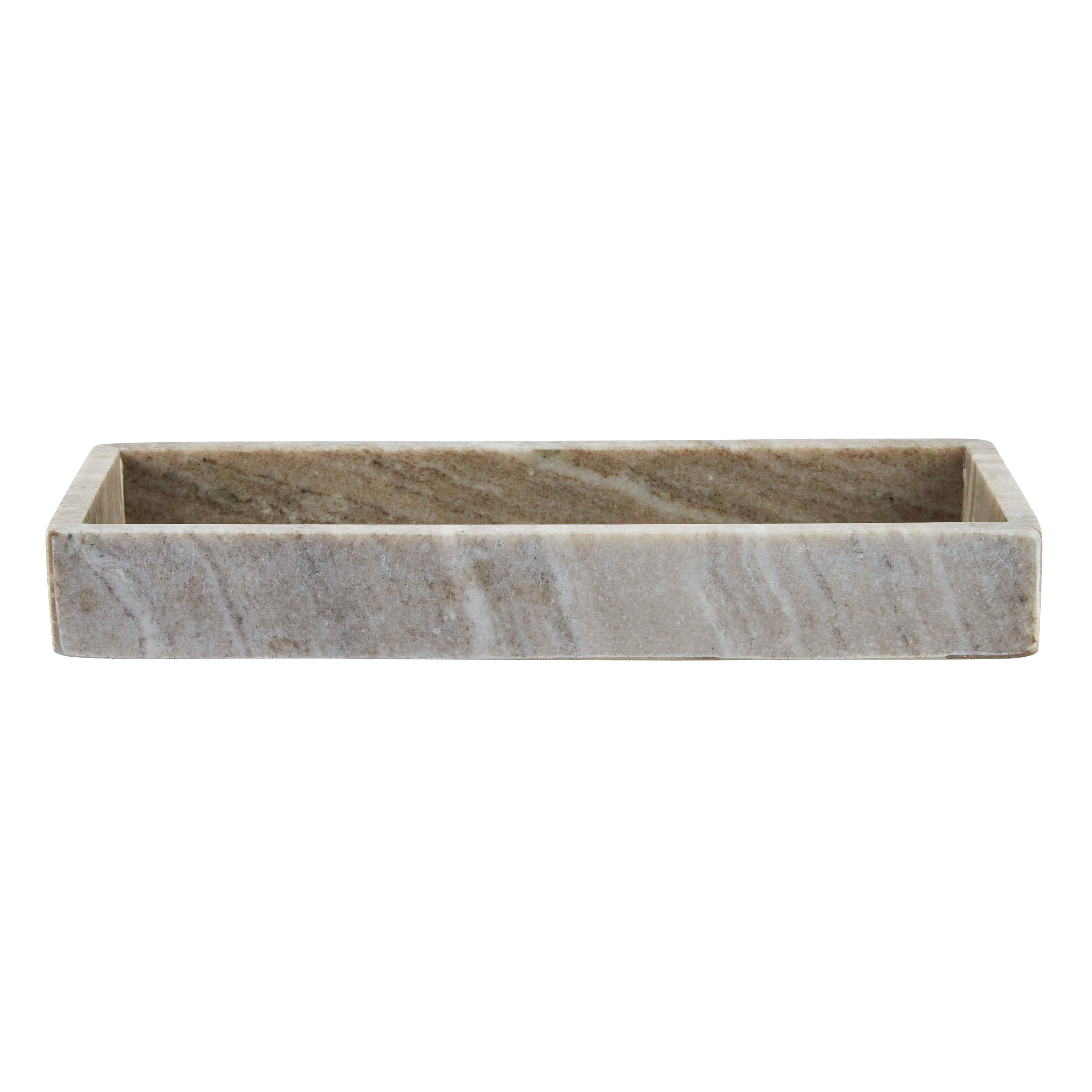 Bakke i marmor, 30x12 cm - beige • Bahne