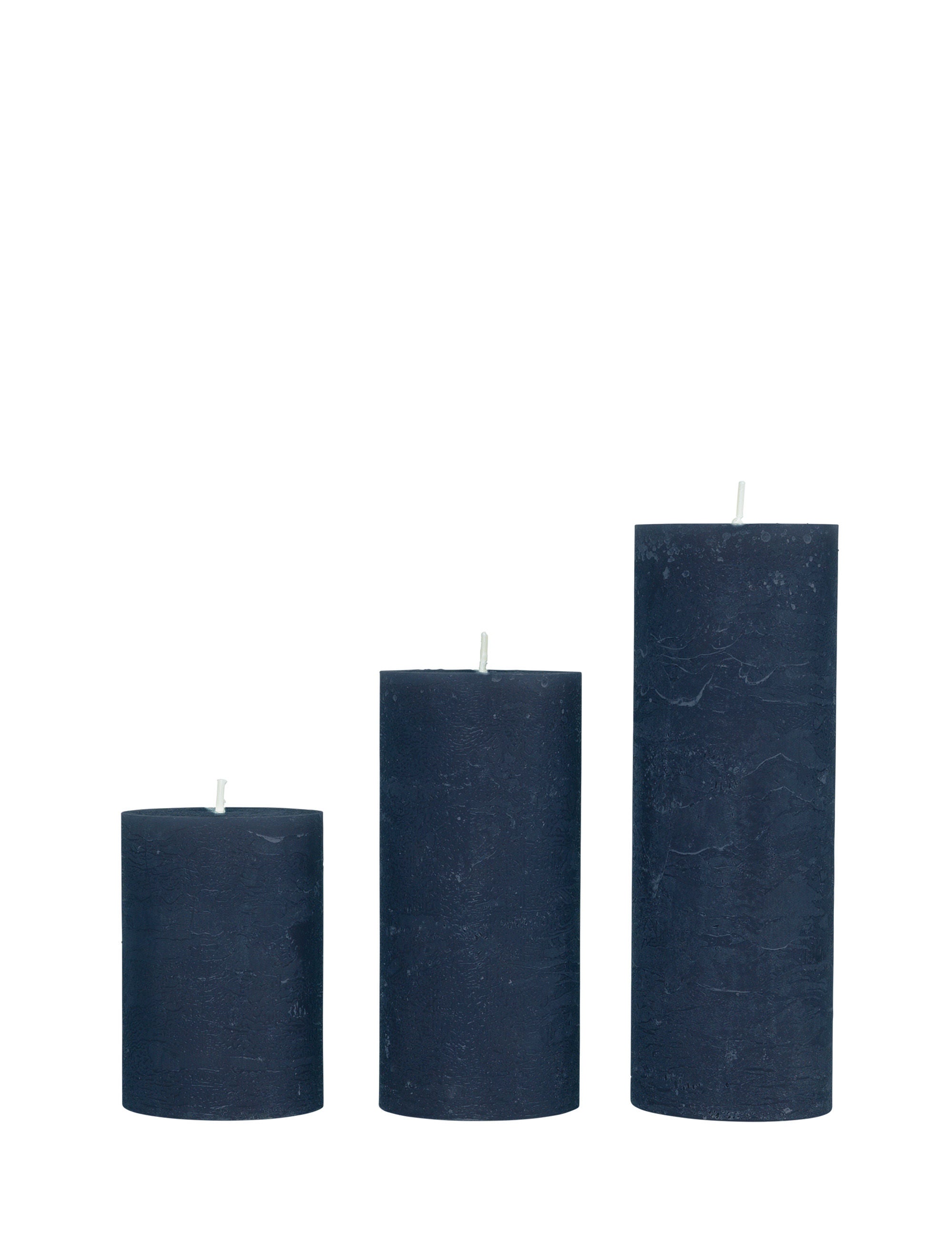 Rustic candle bloklys, diameter 7 cm - ROYAL BLUE • Cozy living