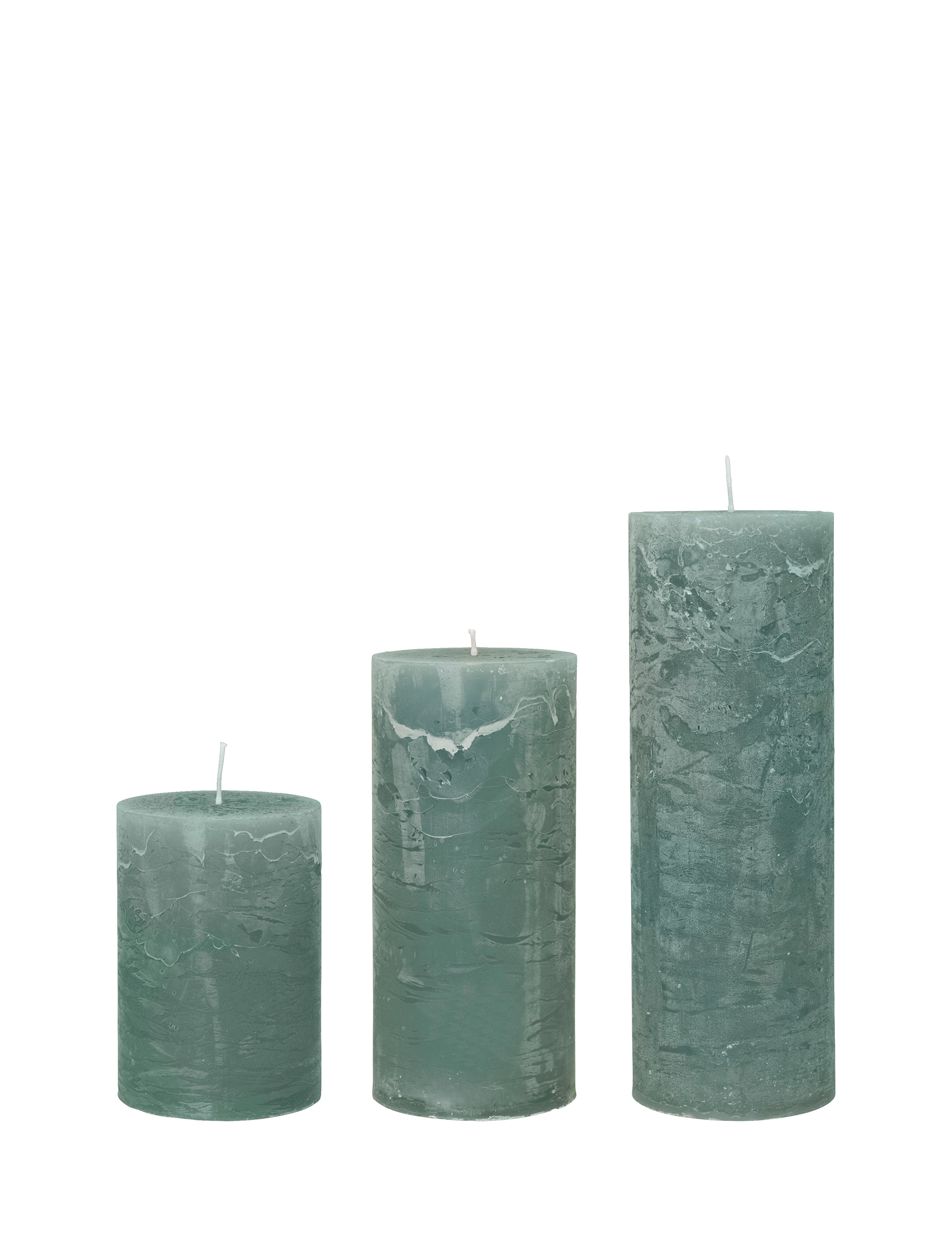 Rustic candle bloklys, diameter 7 cm - MOSS • Cozy living