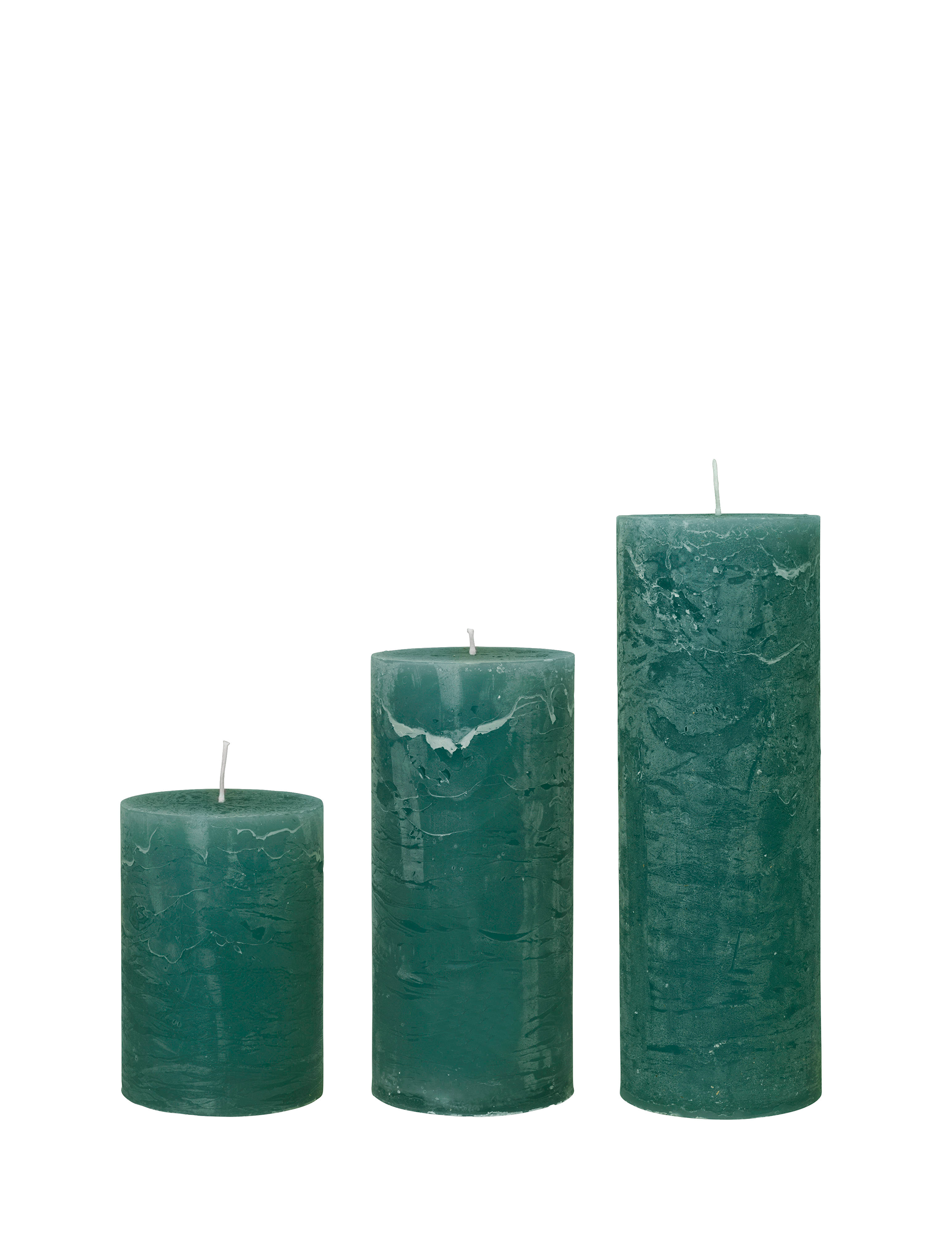 Rustic candle bloklys, diameter 10 cm - MOSS • Cozy living