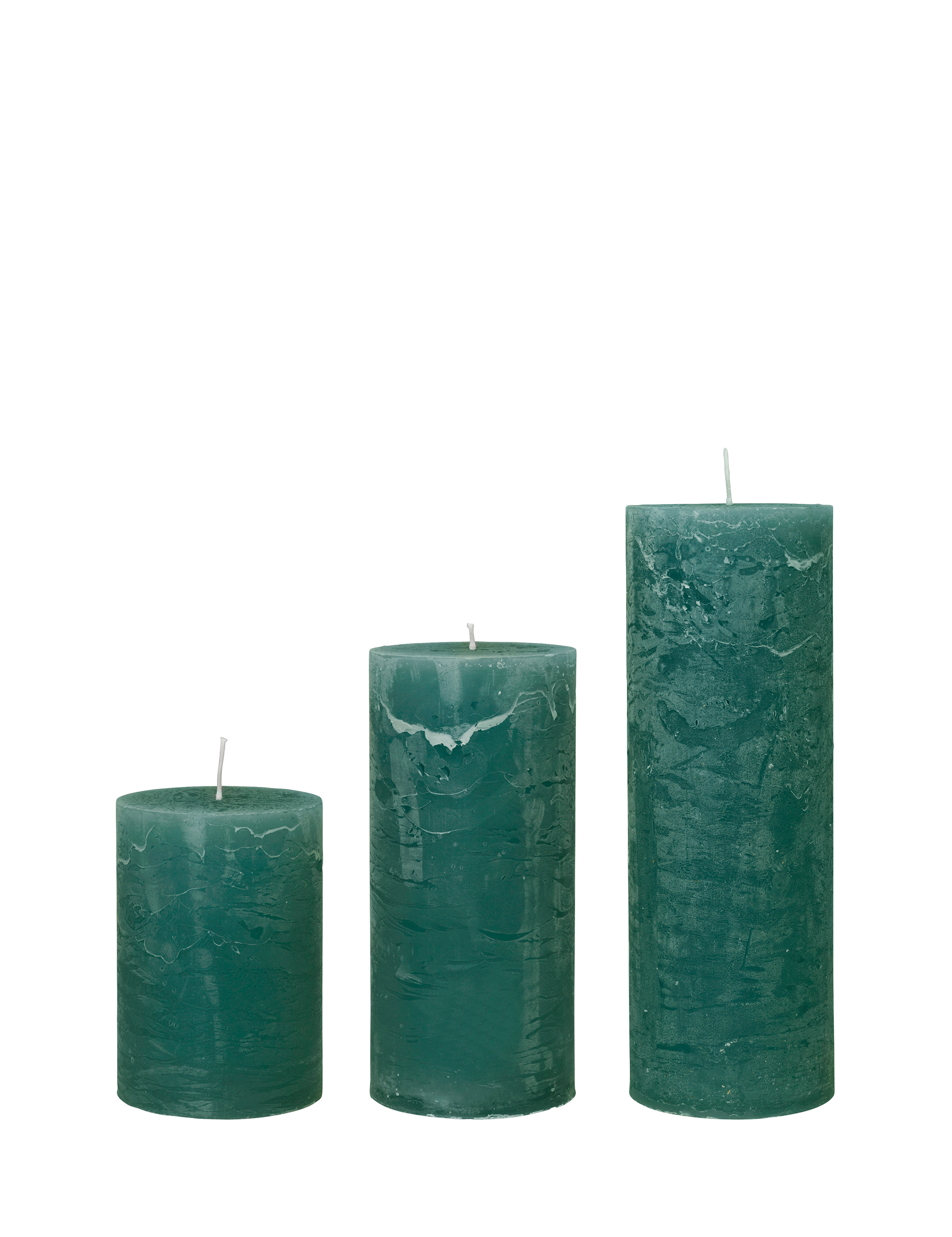 Rustic candle bloklys, diameter 7 cm - OLIVE • Cozy living