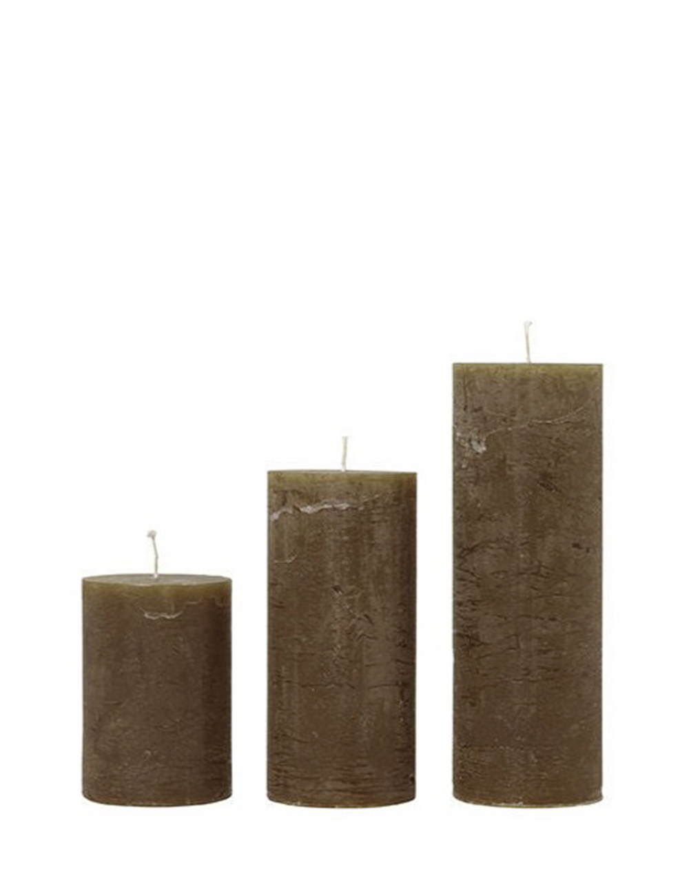 Rustic candle bloklys, diameter 7 cm - SUCCADE • Cozy living