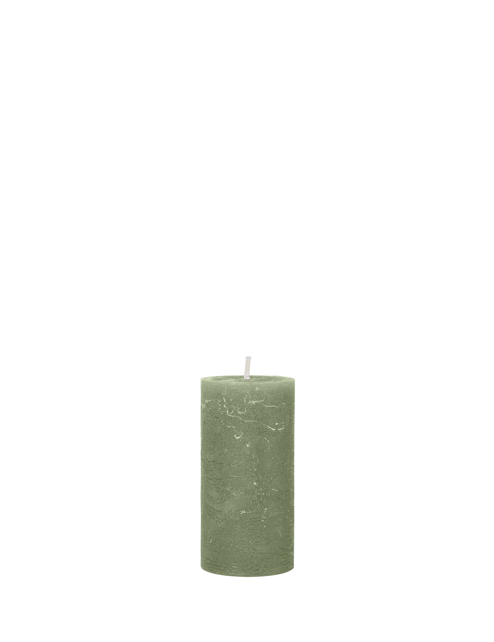 Rustic candle bloklys, 5 x 10 cm - FOREST GREEN • Cozy living