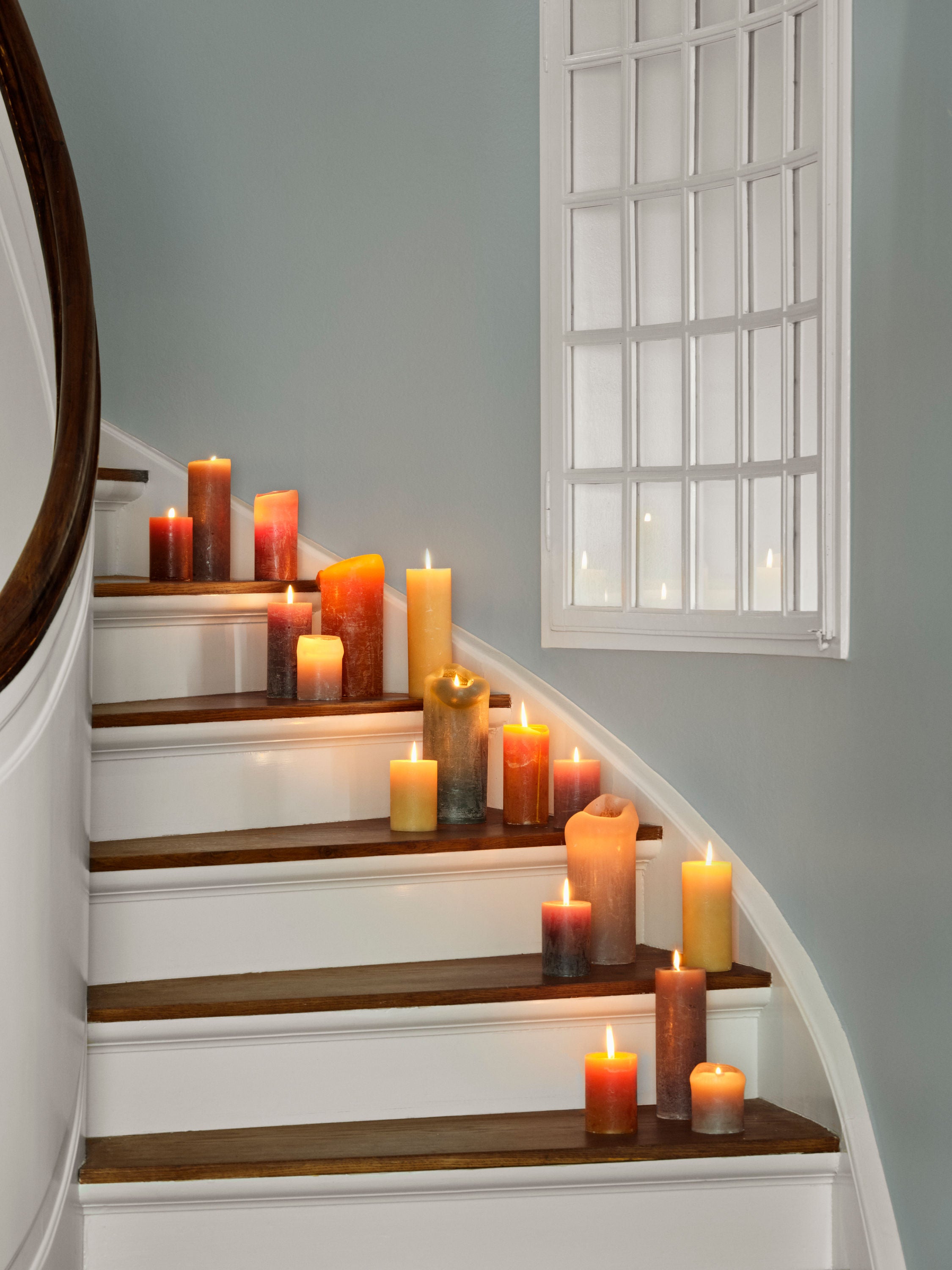 Rustic candle bloklys, diameter 7 cm - SOFT HONEY • Cozy living