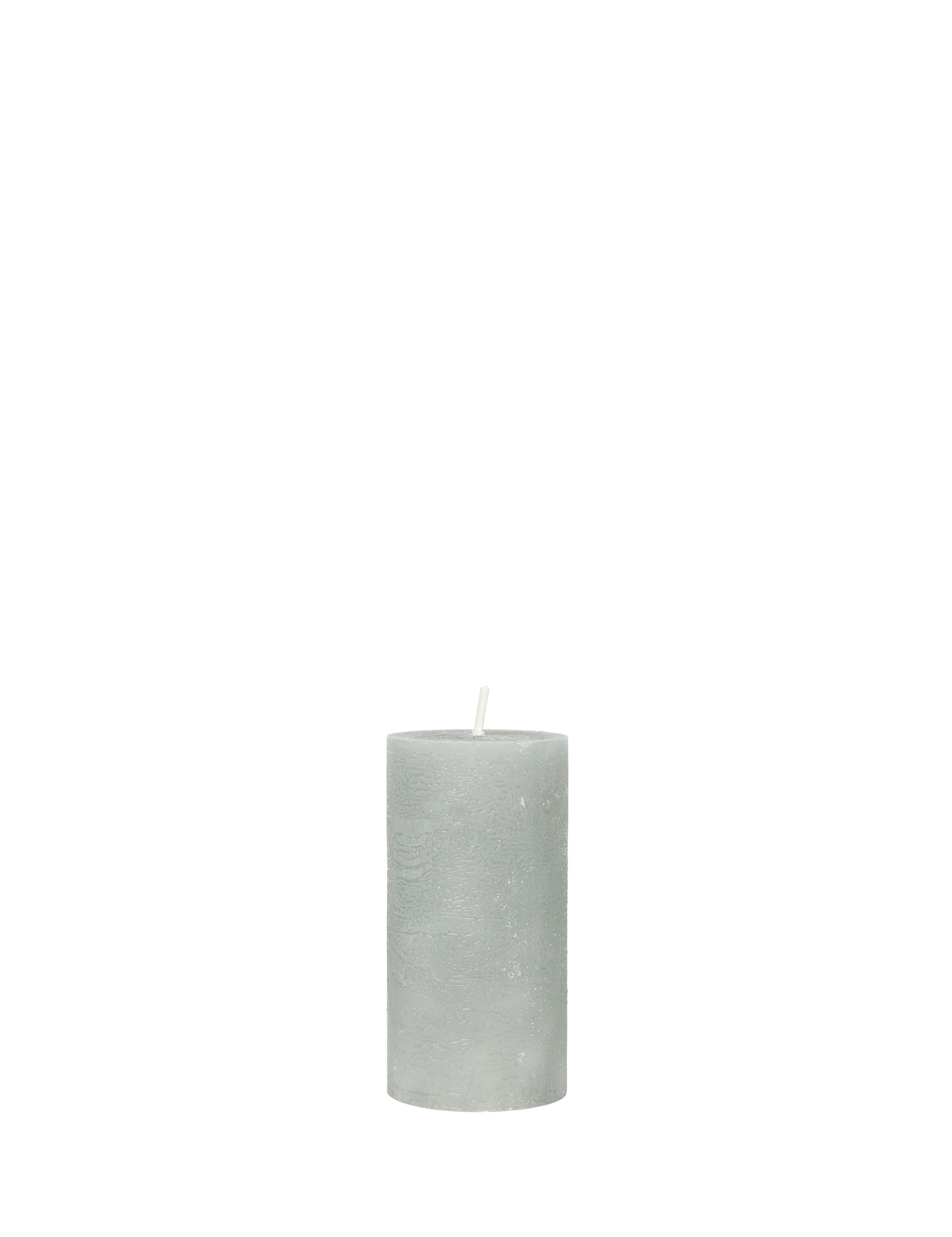 Rustic candle bloklys, 5 x 10 cm - PEARL GREY • Cozy living