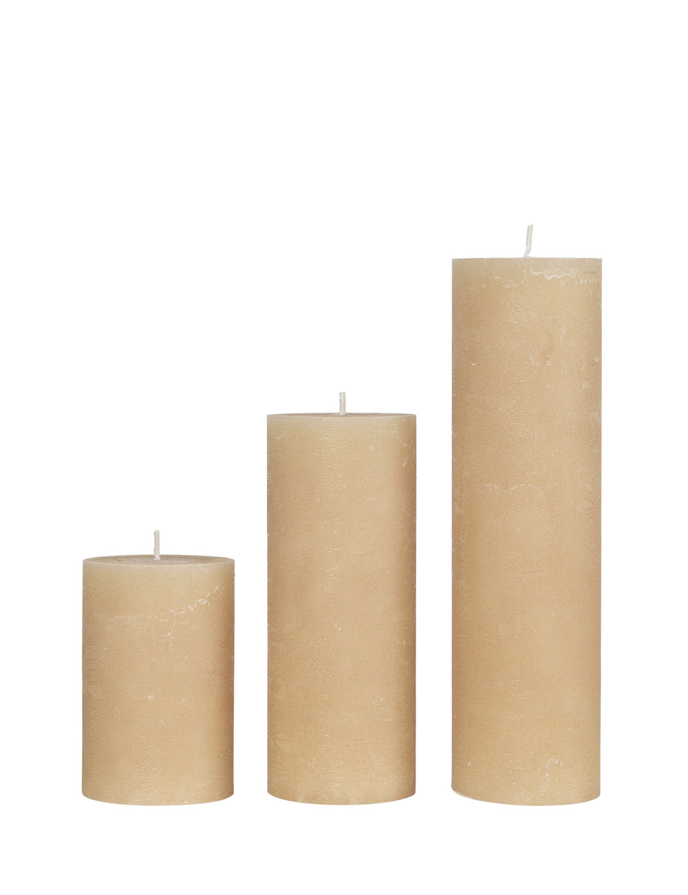 Rustic candle bloklys, diameter 10 cm - SOFT HONEY • Cozy living