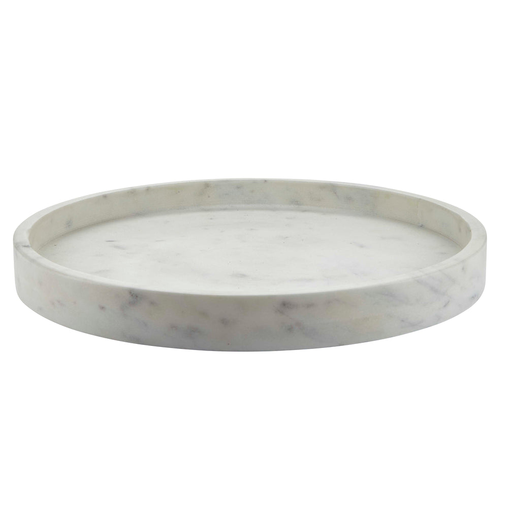 Bakke i marmor, Ø 30 cm - hvid  • Bahne