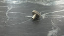 Video af møbelknop i rustfri stål look med riflet kant