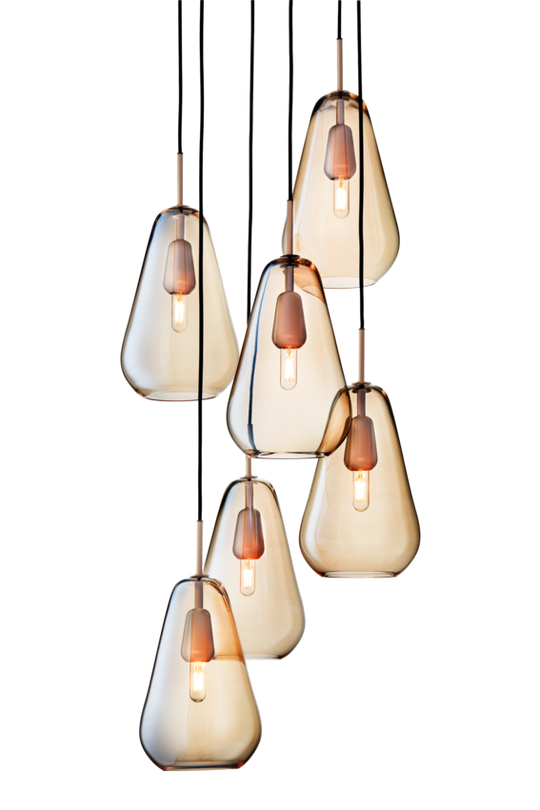 Anoli 6 pendel, nordic gold / gold • NUURA