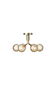 Apiales 6 Ceiling lysekrone, brushed brass / optic gold • NUURA