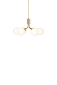 Apiales 6 lysekrone, brushed brass / opal • NUURA