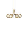 Apiales 6 lysekrone, brushed brass / optic gold • NUURA