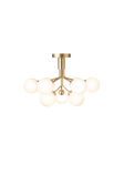 Apiales 9 Ceiling lysekrone, brushed brass / opal • NUURA