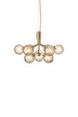 Apiales 9 lysekrone, brushed brass / optic gold • NUURA