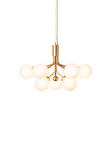 Apiales 9 lysekrone, brushed brass / opal • NUURA