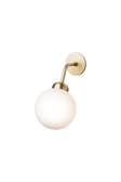Apiales Wall Hard-wired væglampe, brushed brass / opal • NUURA