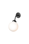 Apiales Wall Hard-wired væglampe, satin black / opal • NUURA