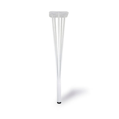 Bordben 5-trådben i mat hvid, justerbart, højde 71 cm (4 stk.)