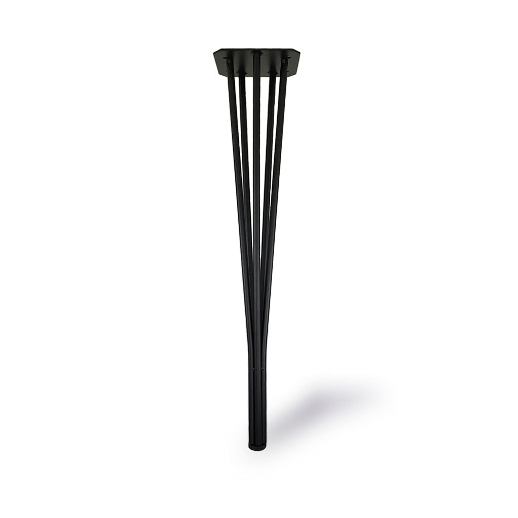 Bordben 5-trådben mat sort, justerbart, højde 71 cm. (4 stk.) | Copenhagen Home Design