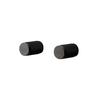 Cross møbelknop i bruneret messing (smoked Bronze) med Diamond cut mønster - 2 stk.  • Buster + Punch