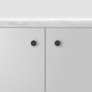 Buster + Punch møbelknopper i dyb sort aluminium med linjeret design i høj kvalitet