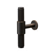 Cross T-bar i bruneret messing med diamond cut mønster  • Buster + Punch
